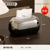 Caja de pañuelos Montaña Nevada, con un lujoso diseño de veta de madera, un mecanismo de resorte incorporado para altura ajustable y un diseño creativo que añade un toque de elegancia a la sala de estar de tu hogar