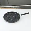 Suministro directo de fábrica Sartén antiadherente de piedra Maifan sartén para freír cuatro agujeros sartén para huevos sartén plana para huevos y dumplings molde multifuncional para desayuno