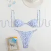 Traje de baño nuevo transfronterizo europeo y americano para mujer Amazon Estampado de leopardo Bikini sexy de tres piezas dividido Traje de baño Amazon