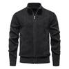 Suéter Cardigan de Punto para Hombre Amazon Transfronterizo Otoño e Invierno con Cuello Alto, Forrado de Felpa y Engrosado, Chaqueta de Punto de Chenilla para Hombres de Mediana Edad