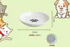 Comedero para Mascotas, Base de Comedero para Gatos, Material de Seguridad Antiderrames, Base Simple de Silicona Negra y Blanca, Comedero Antideslizante para Perros de Dieta, Suministros para Mascotas