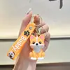 Llavero de peluche de cachorro de mascota lindo de dibujos animados, Bulldog Francés, Corgi, colgante de bolsa lindo, juguete de máquina expendedora, regalo, venta al por mayor