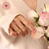 Moda Coreana Patrón Versátil Anillo Fino Acero Titanio Chapado en Oro Real de 18K Anillo Liso Joyería A091