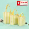Bolsa de lona a rayas de Amazon en stock, bolsa de lona para ventas transfronterizas, bolsa de lona colorida para fines publicitarios y de regalo