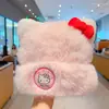 Gorro de Invierno Cálido a Prueba de Frío Esponjoso para Niños Suéter Forrado de Felpa para Bebé Gorro Lei Feng Gorro con Protección para Orejas Sanrio para Niños y Niñas