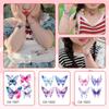 Maquillaje de ojos con alas brillantes para el Día del Niño, tatuaje de mariposa, adhesivo impermeable para el contorno de ojos, cara bonita