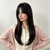 Moderna pieza de pelo de seda mate para mujer para cubrir canas, mechas estilo europeo y americano de Temu, cabello liso, red de rosa, directo de la fuente