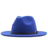 Nuevos Accesorios para Cinturón Sombrero de Ala Plana para Mujer Otoño e Invierno Lana Color Sólido Topper Negro Británico Jazz para Mujer