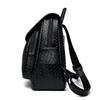 Mochila Vintage con Patrón Tejido para Mujer 2024 Nueva Cuero Suave Texturizado Casual Gran Capacidad Mochila para Viajero Estudiante