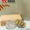 Pote de Creme de Alta Qualidade em Estoque, 80g, com Tampa Dourada Eletrodepositada e Tampa de Puxar, Embalagem Cosmética, Frasco com Abertura Larga para Dispensar Loção