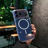 Adequado para Capa de Celular 18Pro, Capa Dura Acrílica Anti-Queda Magnética para iPhone 16, Capa Protetora Apple 17 Magsafe