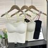 Paquete de Perchas Camisola de Verano Sin Costuras Espalda Cruzada Copa Fija Sexy Cuello Bajo Puro Doble Tirante Envoltorio para el Pecho