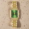Ventas Directas de Fábrica de Relojes para Mujer Populares de Comercio Exterior, Correa de Acero Cuadrada, Relojes Estilo Ins para Estudiantes Mujeres, Estudiantes de Secundaria y Preparatoria, Vidrio