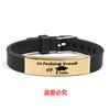 Pulseira de Silicone Pulseira de Silicone Transfronteiriça Europeia e Americana Tira para Temporada de Formatura Presente Multicor Aço Inoxidável Gravação Joia Popular para Mão