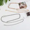 Cadena de Cintura Metálica Retro Personalizada Transfronteriza para Mujer Incrustada con Plata Antigua Cadena de Cintura de Vestido Estilo Étnico Ajustable