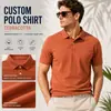 Camisa polo preta de manga curta estilo old money de alta qualidade para homens, casual e estilosa para o verão, com gola de lapela, business casual, corte solto, manga curta