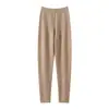 Cachemira Otoño/Invierno 2026 Nuevos Pantalones de Punto para Mujer Ajustados de Color Sólido Simples Control de Abdomen Cálidos Amigables con la Piel Pantalones de Capa Base
