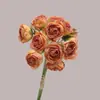 12 Flores Secas Quemadas Pequeños Capullos de Rosa Estilo Escandinavo Decoración para el Hogar Boda Borde Quemado Flores Falsas Venta al Por Mayor Ramos Hechos a Mano
