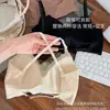 Lencería Jacquard de Encaje con Espalda en U Grande para Mujer, Pieza Única para Pecho Pequeño de Alta Elasticidad Sin Costuras de Verano Fina para Mujer