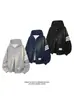 Sudadera con capucha y cremallera estilo retro americano con tres rayas, cárdigan para hombre, marca de moda versátil para otoño e invierno, chaqueta casual, top