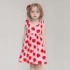 Vestido nuevo para niñas Verano Floral Vestido de princesa para niños Vestido de playa Verano Algodón Seda Tirantes Vestido holgado 2025