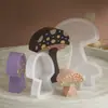 Molde de Vela de Cogumelo de Resina Grande, Médio e Pequeno Gotas de Cristal DIY Estéreo Páscoa Ornamentos de Gesso Cogumelo