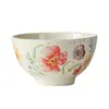 Bol Floral Casero Estilo Chino, Plato de Cerámica, Plato para Frutas, Plato Creativo para Postres, Plato para Snacks, Juego de Vajilla de Cerámica con Color Bajo Esmalte