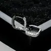 Brincos de Argola Cruzados de Zircônia Transfronteiriços para Homens, Brincos de Argola Lisos, Presilhas de Orelha de Raio, Pingentes de Orelha, Acessórios de Orelha para Mulheres, Amostra de Live do TikTok