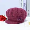 Sombreros de Estilo Nuevo para Mujeres de Mediana Edad y Mayores, Gorros de Punto Forrados de Lana para Invierno, Sombreros para Mamá, Sombreros para Mayores, Venta al por Mayor de Fabricantes de Prendas de Punto, Resistentes al Frío