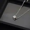 Wang Yibo mesmo colar geométrico masculino moderno feminino verão ins hip hop original aço titânio acessórios pingente pequeno corrente