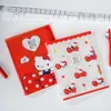Joytop Serie de Lazo Hello Kitty-Cuaderno de Hojas Sueltas con Separador de PP A5