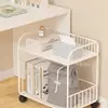 Estante Móvil para Mochilas Escolares Debajo de la Mesa Cesta de Almacenamiento Almacenamiento en Casa Almacenamiento de Escritorio Artefacto de Almacenamiento Carrito con Ruedas Estantería de Almacenamiento