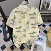Camisas casuales florales estilo hawaiano tailandés para hombres y mujeres, sensación relajada de verano, adecuadas para el Festival del Agua, camisas florales de pareja para la playa, modernas