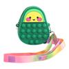 Monedero de silicona con forma de roedor explosivo pionero, con forma de fruta de dibujos animados, para descompresión, con música, para colgar y llevar como bolsa de juguete de descompresión.