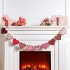 Decoración de Mesa para Fiesta en Casa de Madera de Pascua Transfronteriza Adornos Colgantes Pancarta Guirnalda Decoraciones del Día de San Valentín Banderines