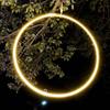 Luzes de Árvore Circulares Impermeáveis para Pendurar ao Ar Livre Anel de Desejos com Abertura Iluminação de Festival Atmosfera de Rua Luzes Decorativas de Árvore