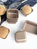 Molde Rectangular para Pan Antiadherente Pequeño Tostada Taza Única Molde Pastel de Libra Horno Casero Molde para Hornear Herramienta