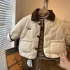 Chaqueta de Algodón Estilo Japonés para Niños para Primavera, Otoño e Invierno 2025 Nuevo Abrigo Grueso Acolchado de Algodón para Niños Tops de Invierno para Bebé
