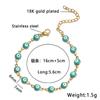 Accesorios Transfronterizos Pulsera de Acero de Titanio Ojo Turco Redondo Ojo del Diablo para Mujer