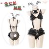 Ropa interior sexy de encaje conejito gato chica uniforme sexy tentación traje de pasión caliente de tres puntos