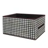 Caixa de Armazenamento com Padrão Pied-de-Poule para Uso Doméstico, Caixa Organizadora em Camadas para Guarda-Roupa, Bolsa Organizadora para Gaveta, Armazenamento e Organização Dobrável