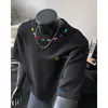 Camiseta Masculina de Manga Curta da Marca Americana Trendy para o Verão, Respirável, Casual, Solta, Gola Redonda, Manga Meia-Manga, Bordada, Camiseta Juvenil de Tamanho Grande