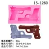 Novo molde de silicone de pistola tridimensional, argila de cola, gesso, sabonete artesanal, molde para vela de aromaterapia, decoração para assar