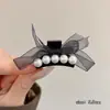 Pinza para el Pelo Lateral con Forma de Lazo Noche Oscura para Mujer, Pinza Pequeña de Garra Oreja de Elfo, Accesorio para el Cabello de Princesa, Pinza para el Flequillo, Pinza Lateral Negra