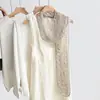 Pañuelo Pequeño de Lino Rayado Artístico Vintage para Mujer, Pañuelo Versátil de Moda Coreana de Nicho, Bufanda Cinta Fina Protectora de Cuello