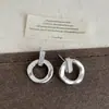 Brincos Circulares Lisos Geométricos Micro-Pavimentados com Zircônia para Mulheres Design de Nicho Elegantes Exquisitos Moda Tendência Brincos Brincos