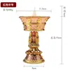 Lámpara de Mantequilla Electrónica para Ofrenda a Buda, Luz Eterna LED, Aleación de Silicona Dorada y Plateada, Ocho Símbolos Auspiciosos, Recargable, Decoración del Hogar