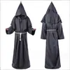 Disfraz de Monje Medieval de Halloween Mago Sacerdote Cos Disfraz de Parca Cosplay Disfraz de Juego de Rol