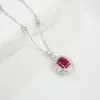 Collar de Esmeralda de Cultivo Vintage Más Vendido Transfronterizo Plata S925 Cadena para Clavícula con Diamantes Completos y Piedras Preciosas de Cultivo para Mujer, Popular en Transmisión en Vivo