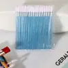 Pincel para Lábios com Haste de Cristal, Pincel Espuma Mousse para Limpeza de Extensão de Cílios, Pincel Descartável para Batom, Pincel para Lábios Chanfrado